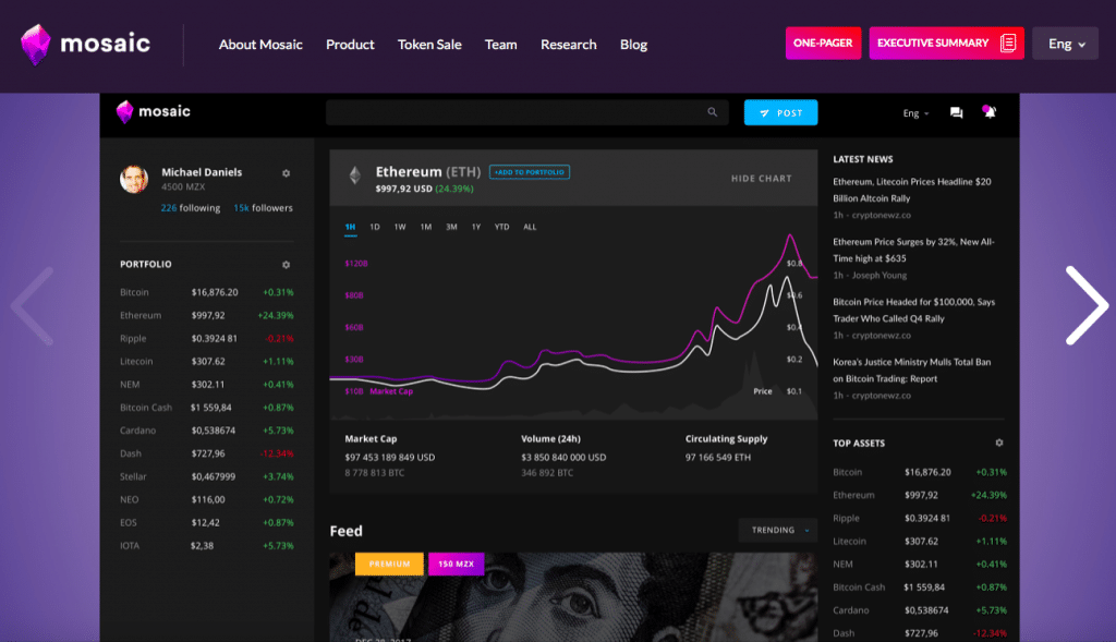 mosaic blockchain